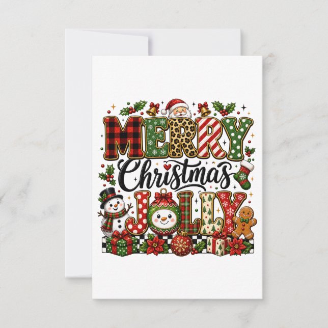Söt God Jul Glad Spara Datumet (Framsida)