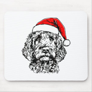 Söt God Jul Goldendoodle Tomte Jul Musmatta