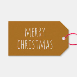 Söt God Jul | Mysig Mustardbrun Högtid Presentetikett