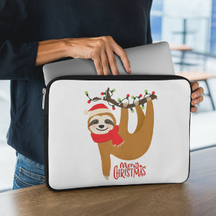 Söt God Jul Tomte Sengångare Laptop Fodral
