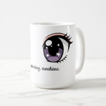 Söt God Morgon Ögon Mugg – Rolig Kaffekopp Present