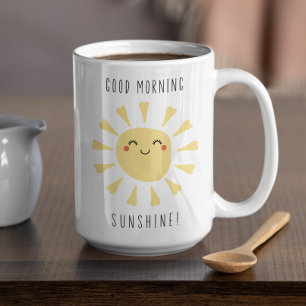 Söt God Morgon Solsken Kawaii Kaffemugg