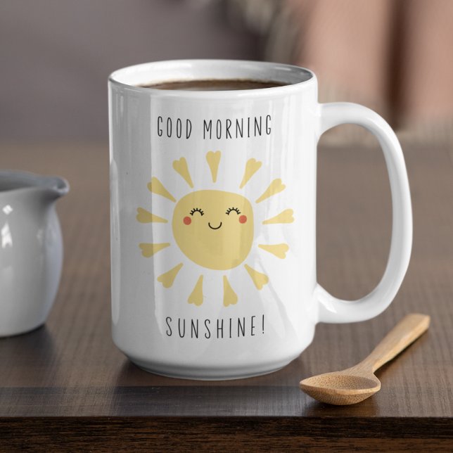 Söt God Morgon Solsken Kawaii Kaffemugg (Skapare uppladdad)
