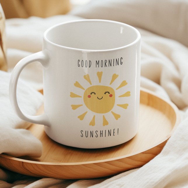 Söt God Morgon Solsken Kawaii Kaffemugg (Skapare uppladdad)