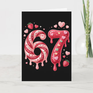 Söt godis 67 Jordgubbs Hjärt Droppe Söt Valentin Kort