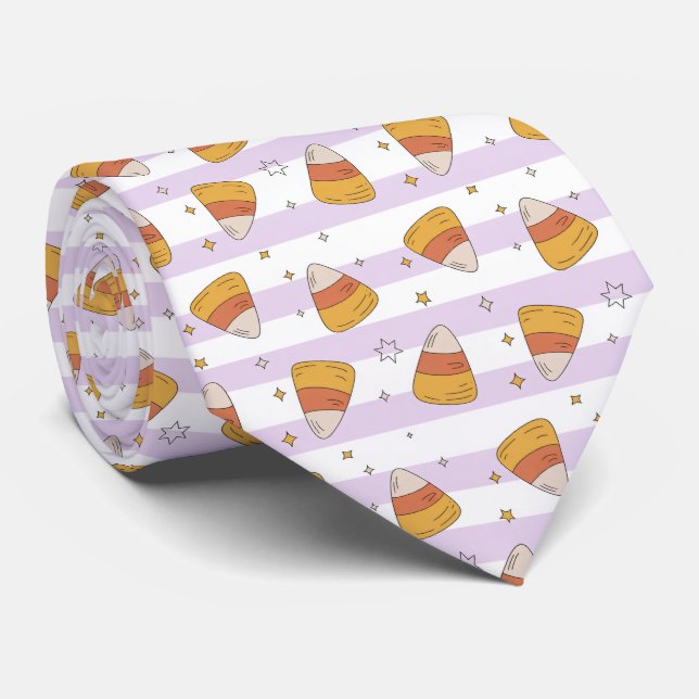 Söt godis majs & stjärnor Halloween-mönster Slips (Rullad)