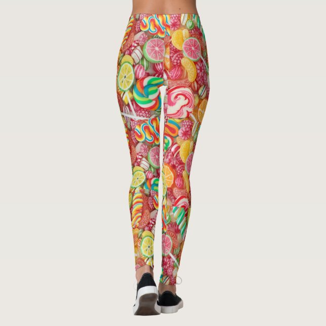 Söt godisstrumpbyxor leggings (Baksida)