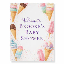 Söt godsis glass Strössel Baby Shower Välkommen