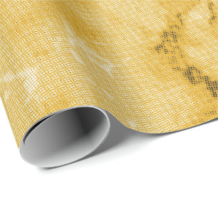 Söt Golden Gult Marble Struktur Titta Presentpapper