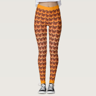 Söt Golden Monarch Butterflies Shades of Orange Leggings
