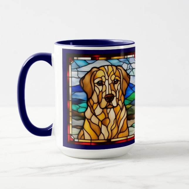 Söt Golden Retiever-kaffemugg Mugg (Vänster)