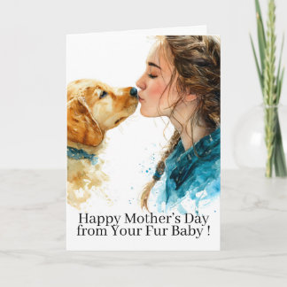 Söt Golden Retriever Glad mors dag Mamma Husdjur Kort