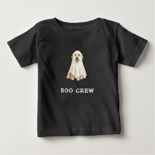 Söt Golden Retriever Halloween Ghost Boo Crew T Shirt