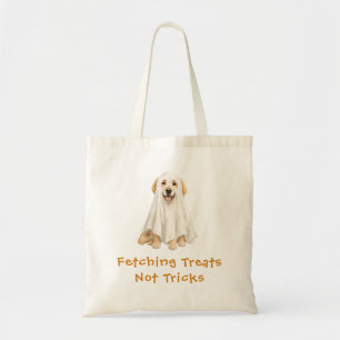 Söt Golden Retriever Halloween-spöke Lurar på gods Tygkasse
