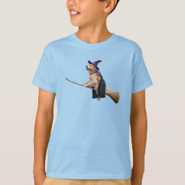 Söt Golden Retriever Häxa Barn T Shirt