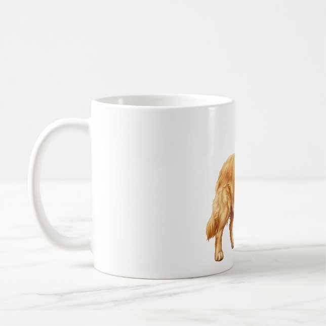 Söt Golden Retriever Hund Kaffemugg (Vänster)