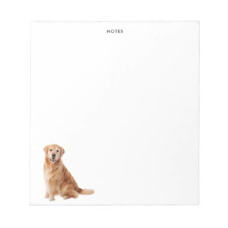 Söt Golden Retriever Hund Personligt Namn Anteckningsblock