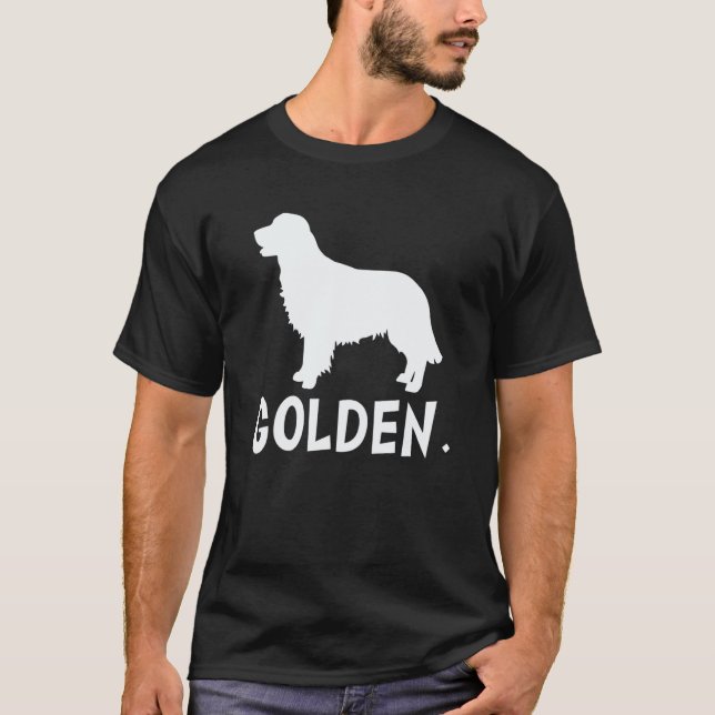 Söt Golden Retriever Hund T Shirt (Framsida)