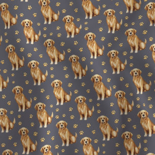 Söt Golden Retriever Hund Tyg