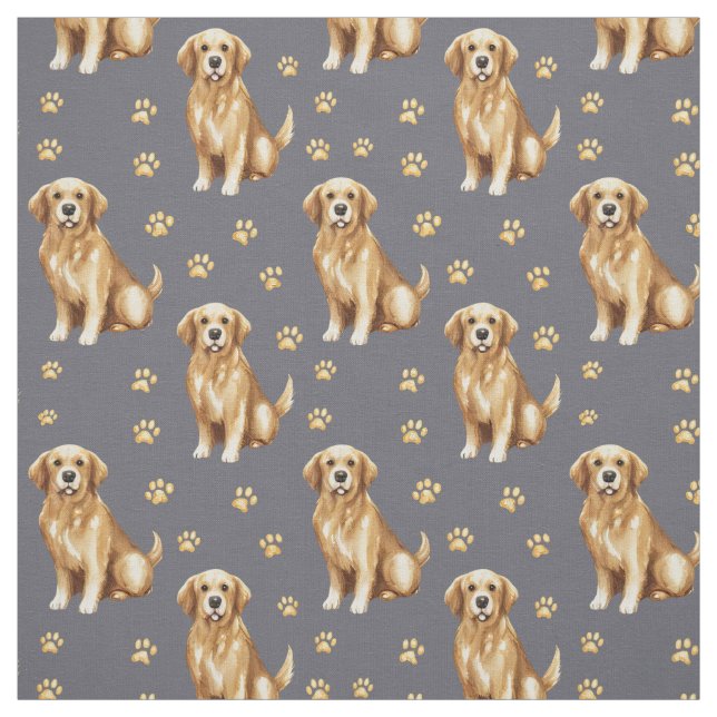 Söt Golden Retriever Hund Tyg (Provkarta)