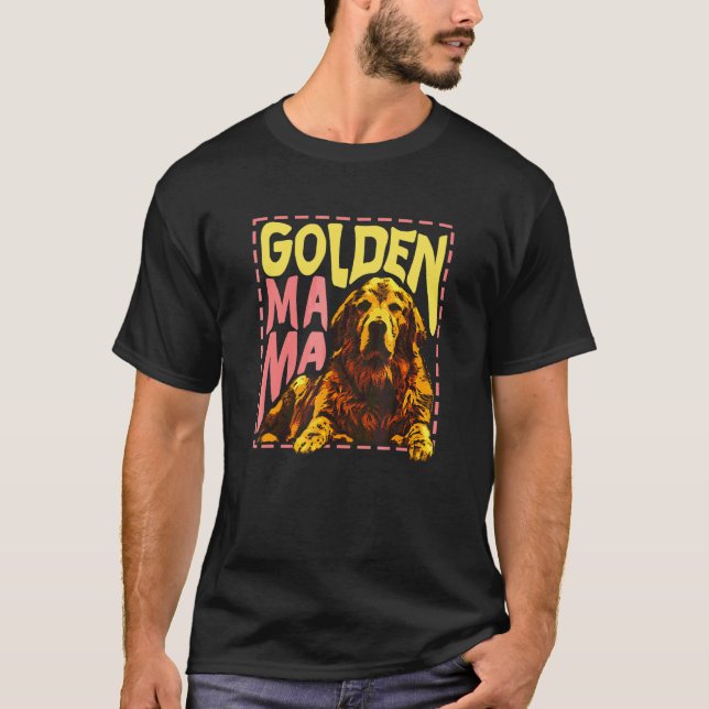 Söt Golden Retriever-Mamma T Shirt (Framsida)