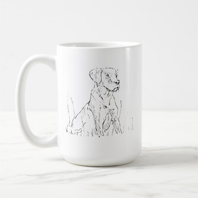 Söt Golden Retriever-mugg, hundmamma kaffekopp (Vänster)