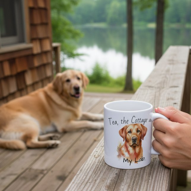 Söt Golden Retriever Personalisera Kaffemugg (Skapare uppladdad)