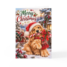 Söt Golden Retriever-valp God Jul