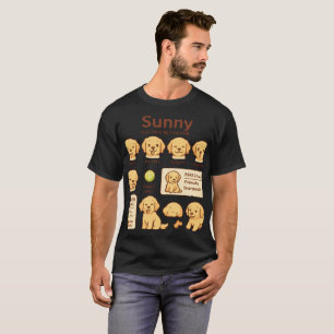 Söt Golden Retriever Valp Humördiagram T-shirt