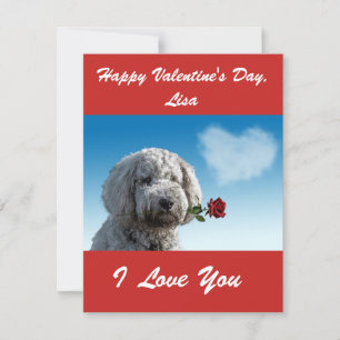 SÖT GOLDENDOODLE ANPASSAD VALENTINSDAG JULKORT