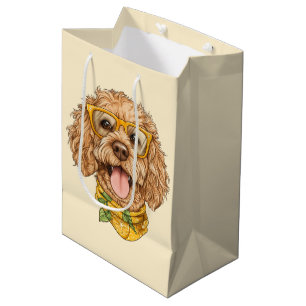 Söt Goldendoodle Hund Solglasögon Apelsiner