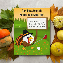 Söt golfbolls Thanksgiving-rörelseanmälan Helg Vykort