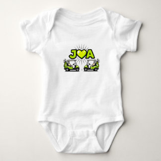 Söt golfkärra ”Jag älskar JA” Baby T Shirt