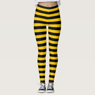 Söt görade randig bigult och svart leggings