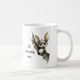 Söt gotisk fladdermus kaffemugg – "Hi Lovely One"
