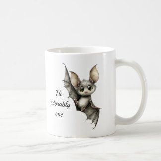 Söt gotisk fladdermus kaffemugg – "Hi Lovely One" 
