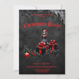 Söt gotisk jul-tomte. inbjudningar