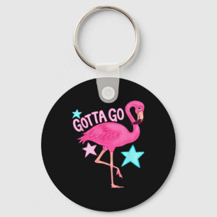 Söt Gotta Go Flamingo Rolig Tjejig Sommar Strand Nyckelring