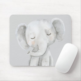 Söt Grå Elefant Musmatta