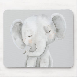 Söt Grå Elefant Musmatta