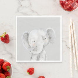 Söt Grå Elefant Pappersservett