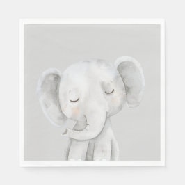 Söt Grå Elefant Pappersservett
