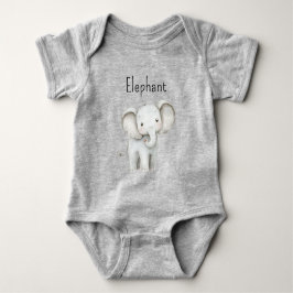 Söt Grå Elefant T Shirt