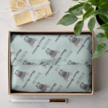 Söt grå glad födelsedag anpassat namn mops hund bl