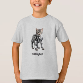 Söt grå randig robotbarn t-shirt