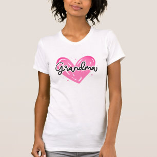 Söt Grandma Heart T-Shirt