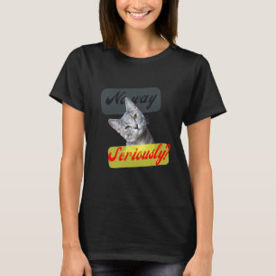Söt Grått Cat är inte på något sätt allvarligt T Shirt