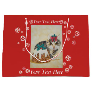 Söt grått kattkattätpudding för julklappar