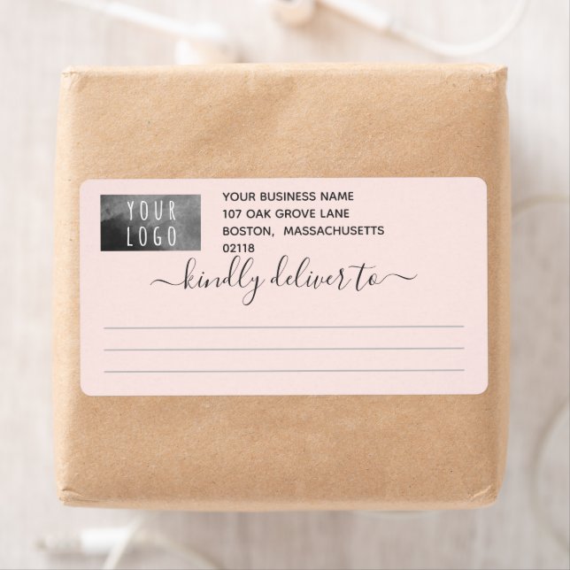 Söt  Grått levererar till Logotyp Shipping Fraktsedel (Insitu)