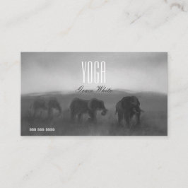 Söt Grått Nature Pic Yoga Reiki Massage Coach Visitkort